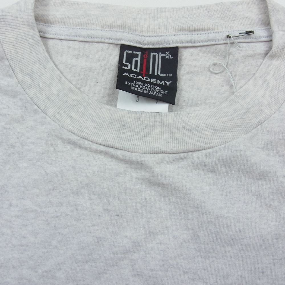 SAINT MICHAEL セントマイケル 23SS SM-S23-0000-086 ST M6 ACDMY SA _SS TEE シャーマーアカデミー コラボ Tシャツ グレー系 S【極上美品】【中古】