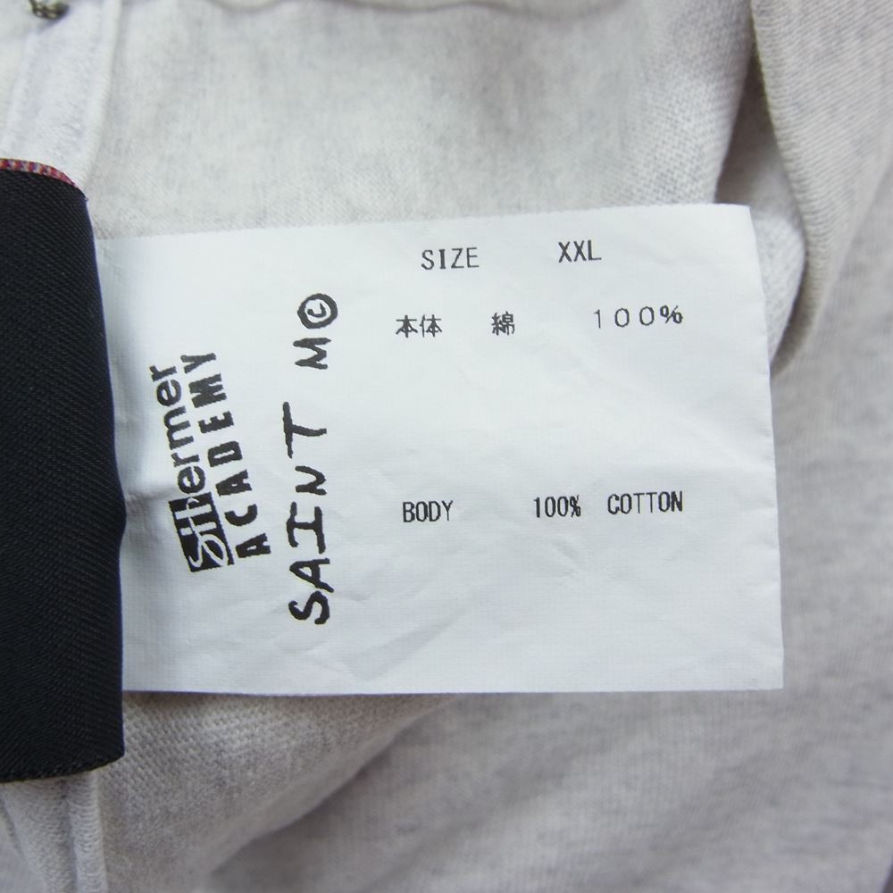SAINT MICHAEL セントマイケル 23SS SM-S23-0000-086 ST M6 ACDMY SA _SS TEE シャーマーアカデミー コラボ Tシャツ グレー系 S【極上美品】【中古】