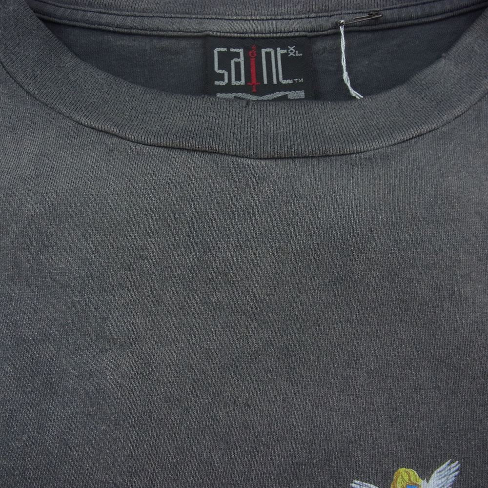 SAINT MICHAEL セントマイケル 23SS SM-S23-0000-013 BLUE FACE SS TEE セイントエムエックスシックス ブルーフェイス Tシャツ ブラック系 XXL【極上美品】【中古】