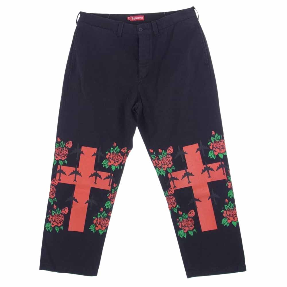 Supreme シュプリーム 23SS Destruction Of Purity Chino Pant デストラクション オフ ピュアリティ チノ パンツ ブラック ブラック系 34【極上美品】【中古】