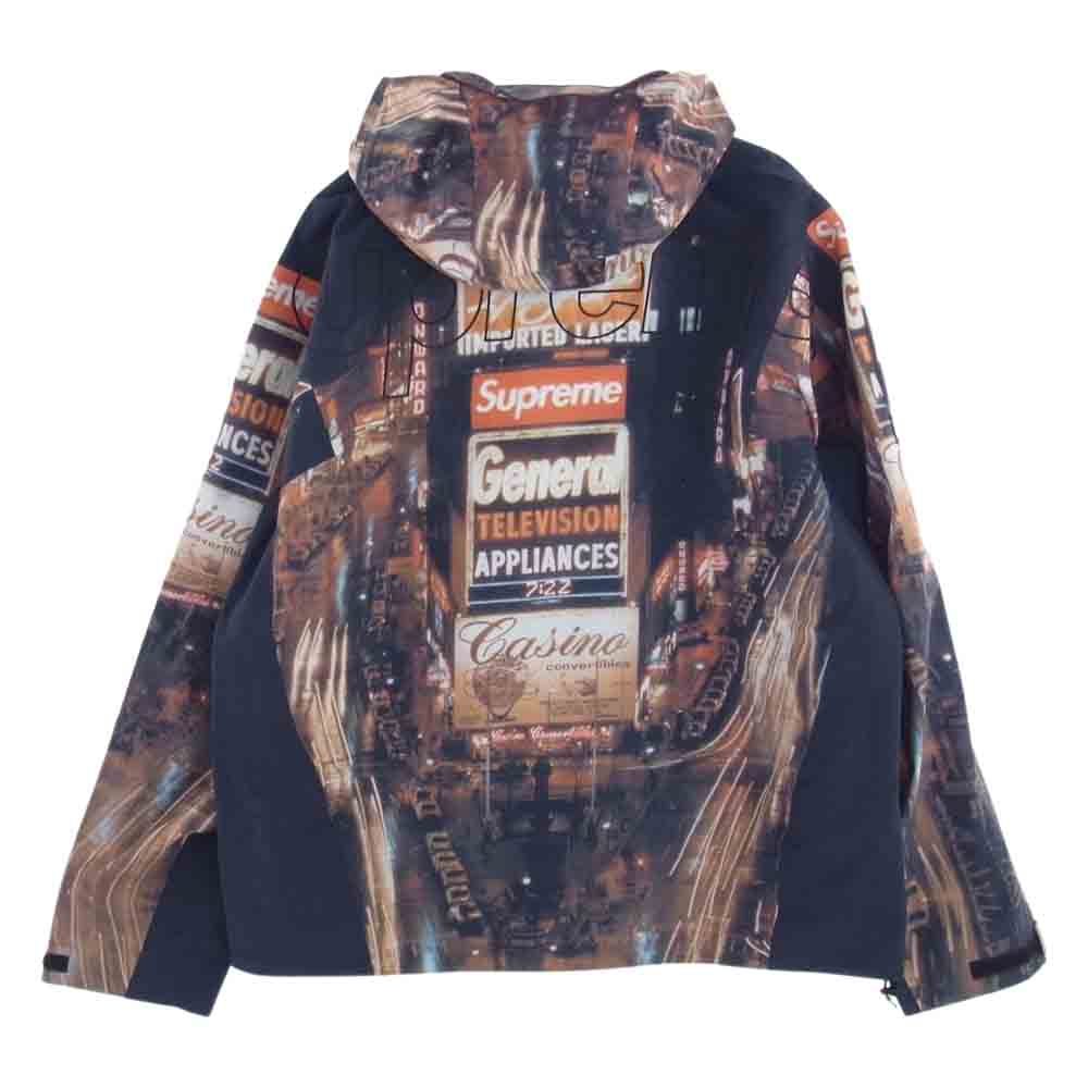 Supreme シュプリーム 22AW NP522071 × THE NORTH FACE ノースフェイス Taped Seam Shell Jacket Times Square テープドシーム シェル ジャケット マウンテンパーカー タイムズスクエア ブラック系 USA L【新古品】【未使用】【中古】