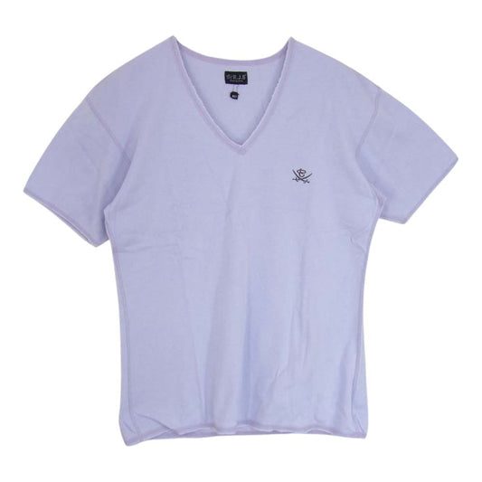 THE FLAT HEAD ザフラットヘッド R.J.B アールジェイビー Vネック Tシャツ ラベンダー パープル系 40【中古】