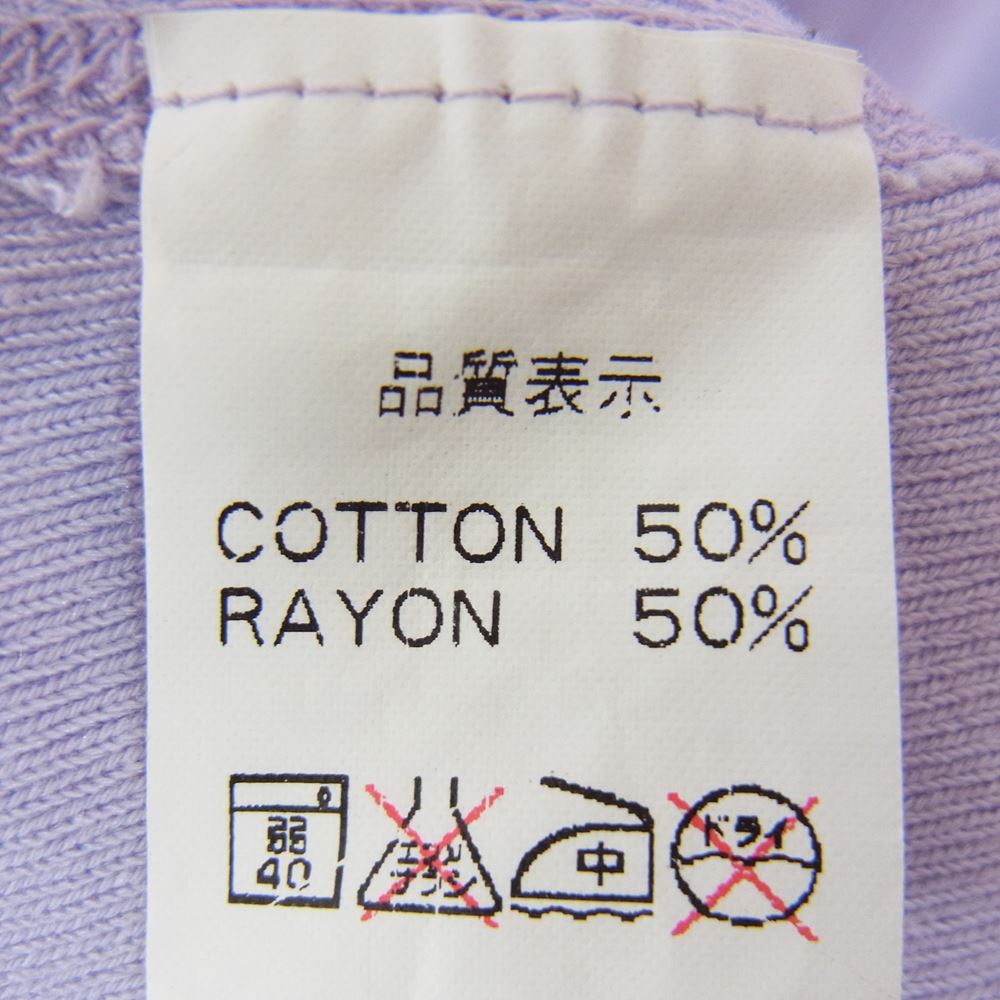 THE FLAT HEAD ザフラットヘッド R.J.B アールジェイビー Vネック Tシャツ ラベンダー パープル系 40【中古】