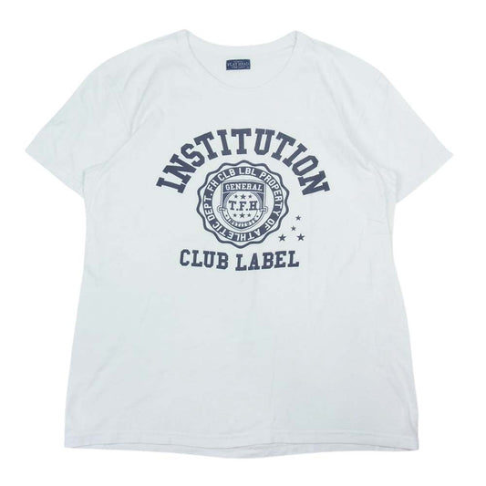 THE FLAT HEAD ザフラットヘッド プリント Tシャツ ホワイト ホワイト系 L【中古】