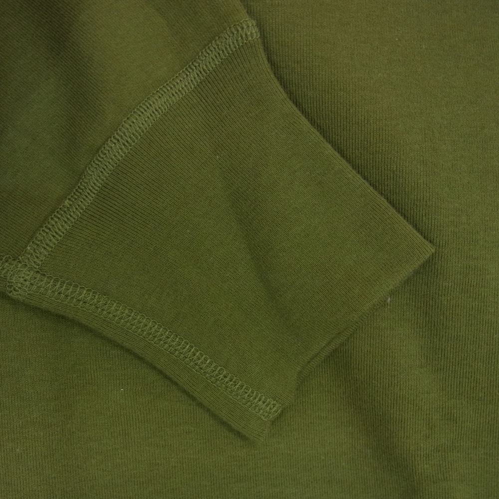 THE FLAT HEAD ザフラットヘッド R.J.B アールジェイビー Vネック Tシャツ オリーブ カーキ系 42【中古】