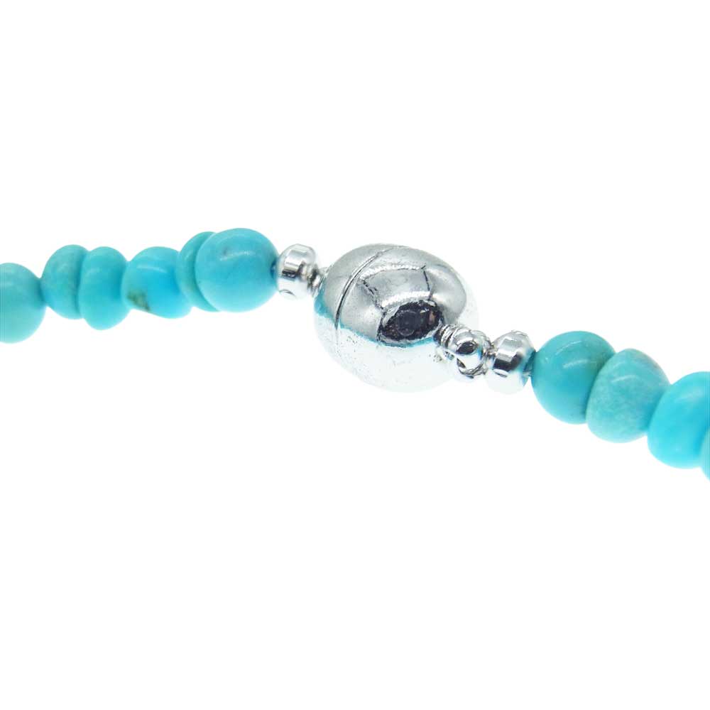 THE FLAT HEAD ザフラットヘッド ビーズ チョーカー ネックレス ライトブルー系【中古】