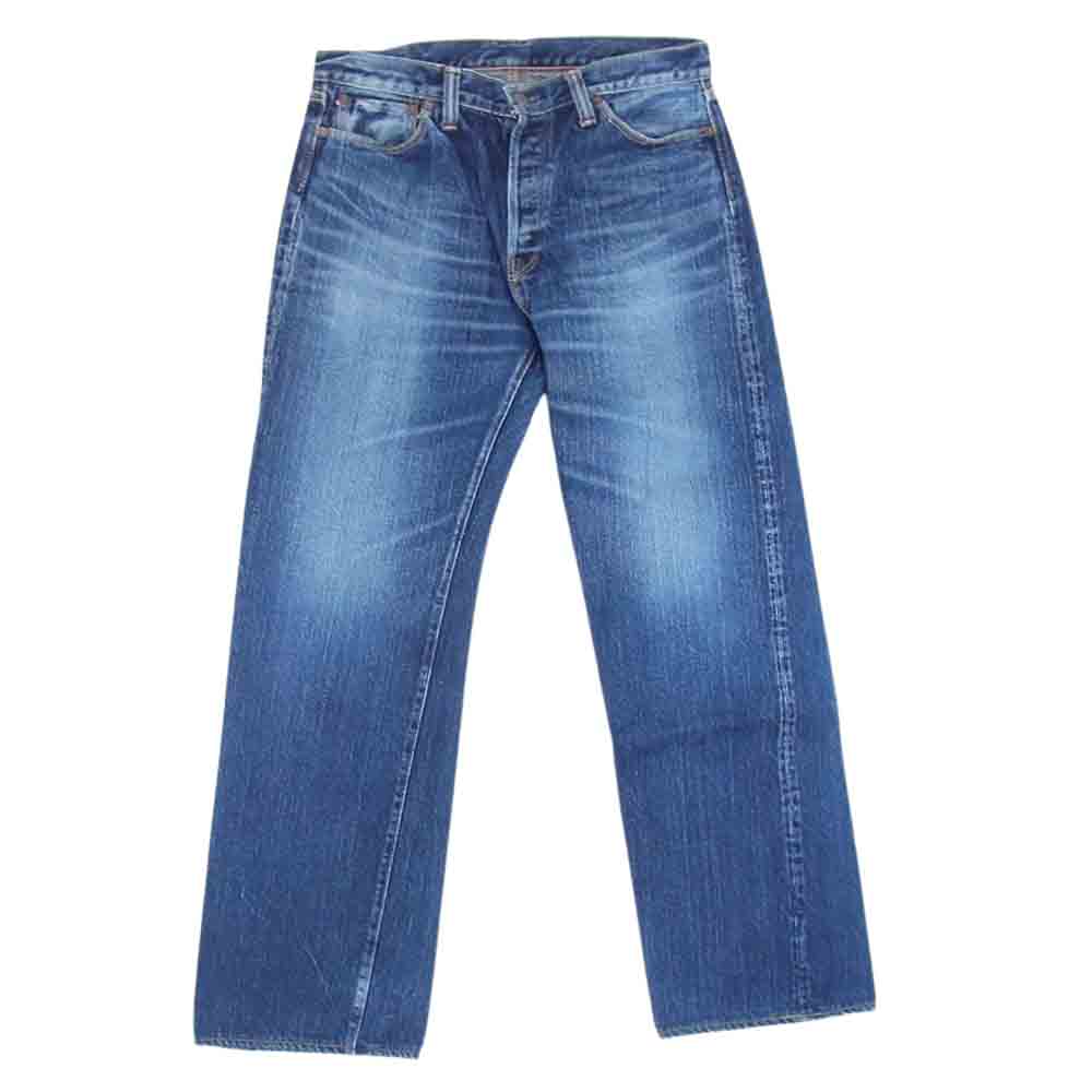 THE FLAT HEAD ザフラットヘッド 3005SPC デニム ボタンフライ ストレート パンツ  インディゴブルー系 36【中古】