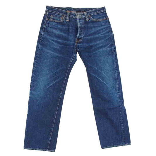 THE FLAT HEAD ザフラットヘッド 3009 デニム ボタンフライ ストレート パンツ インディゴブルー系 34【中古】