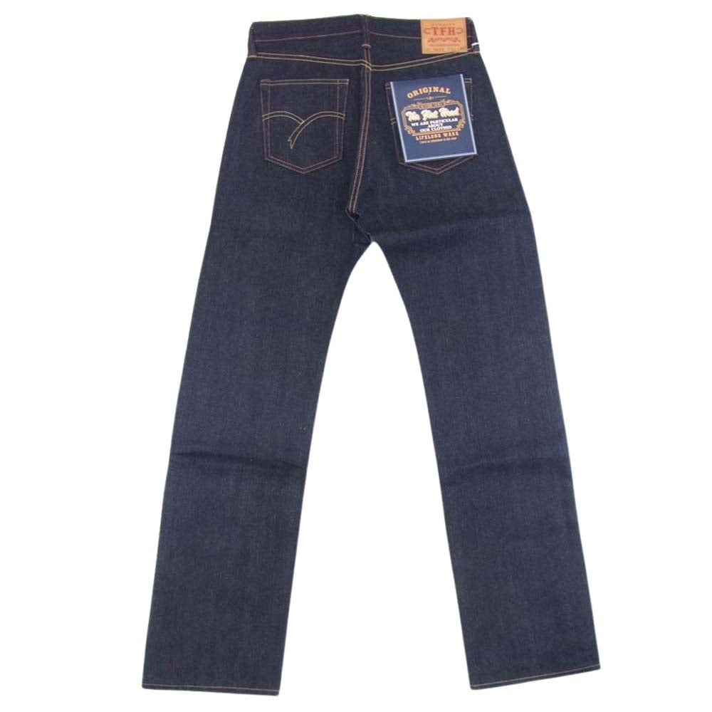 THE FLAT HEAD ザフラットヘッド 3005-S デニム ノンウォッシュ ボタンフライ ストレート パンツ  インディゴブルー系 32【新古品】【未使用】【中古】