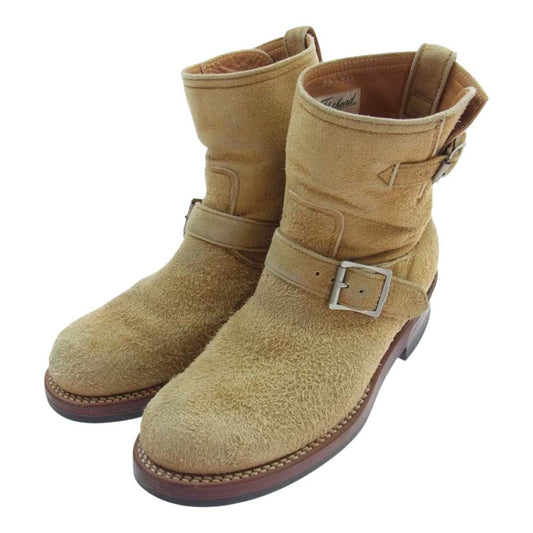 THE FLAT HEAD ザフラットヘッド SKB-30D deer skin ディアスキン エンジニアブーツ ライトブラウン系 24.5【中古】