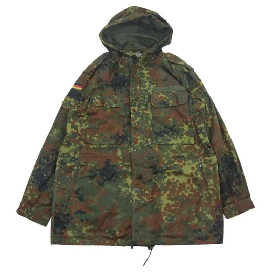 ドイツ軍 8415-12-322-1216  90s カモ フード パーカ コート ジャケット カーキ系【中古】