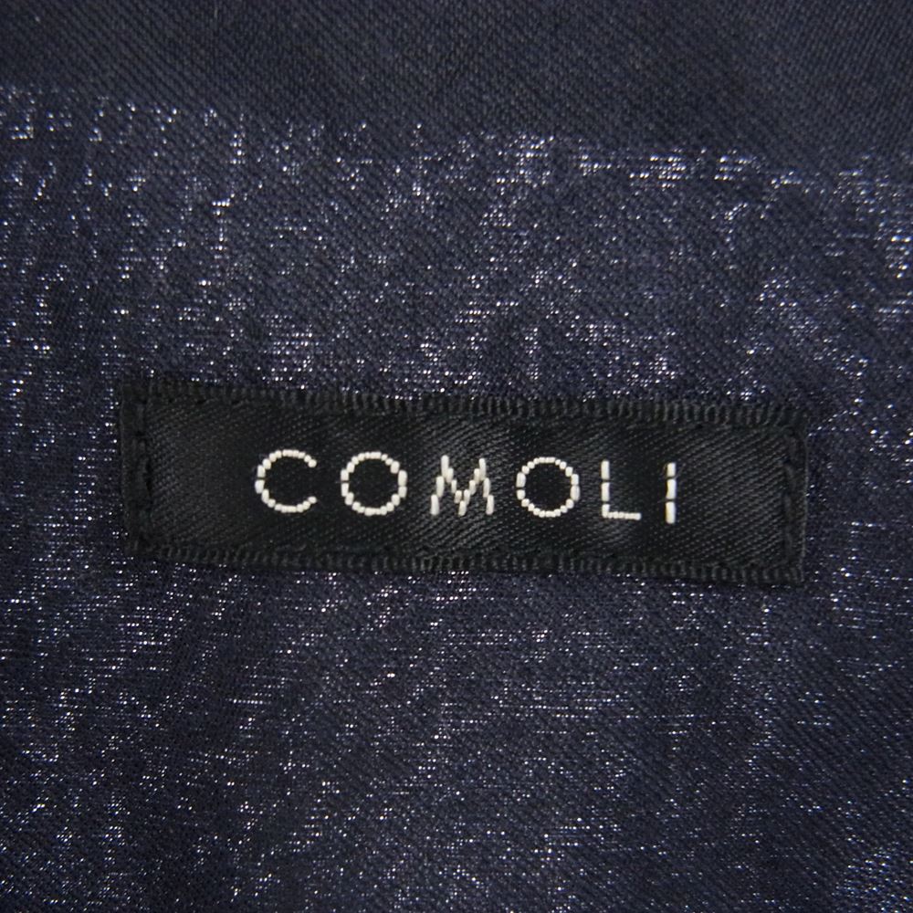 COMOLI コモリ 22SS V01-02022 ウールシルクスキッパーシャツ ダークネイビー系 2【美品】【中古】