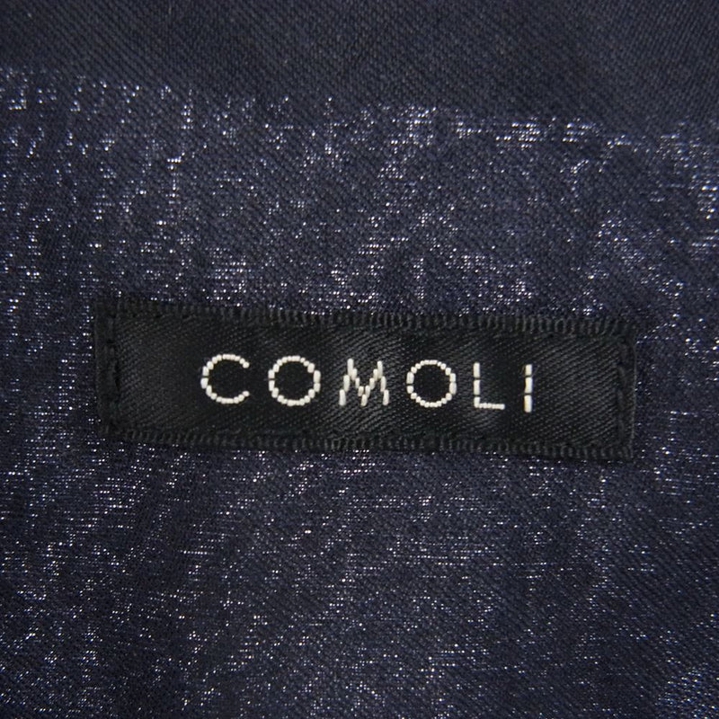 COMOLI コモリ 22SS V01-02022 ウールシルクスキッパーシャツ ダークネイビー系 2【美品】【中古】