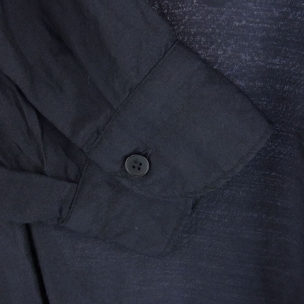 COMOLI コモリ 22SS V01-02022 ウールシルクスキッパーシャツ ダークネイビー系 2【美品】【中古】