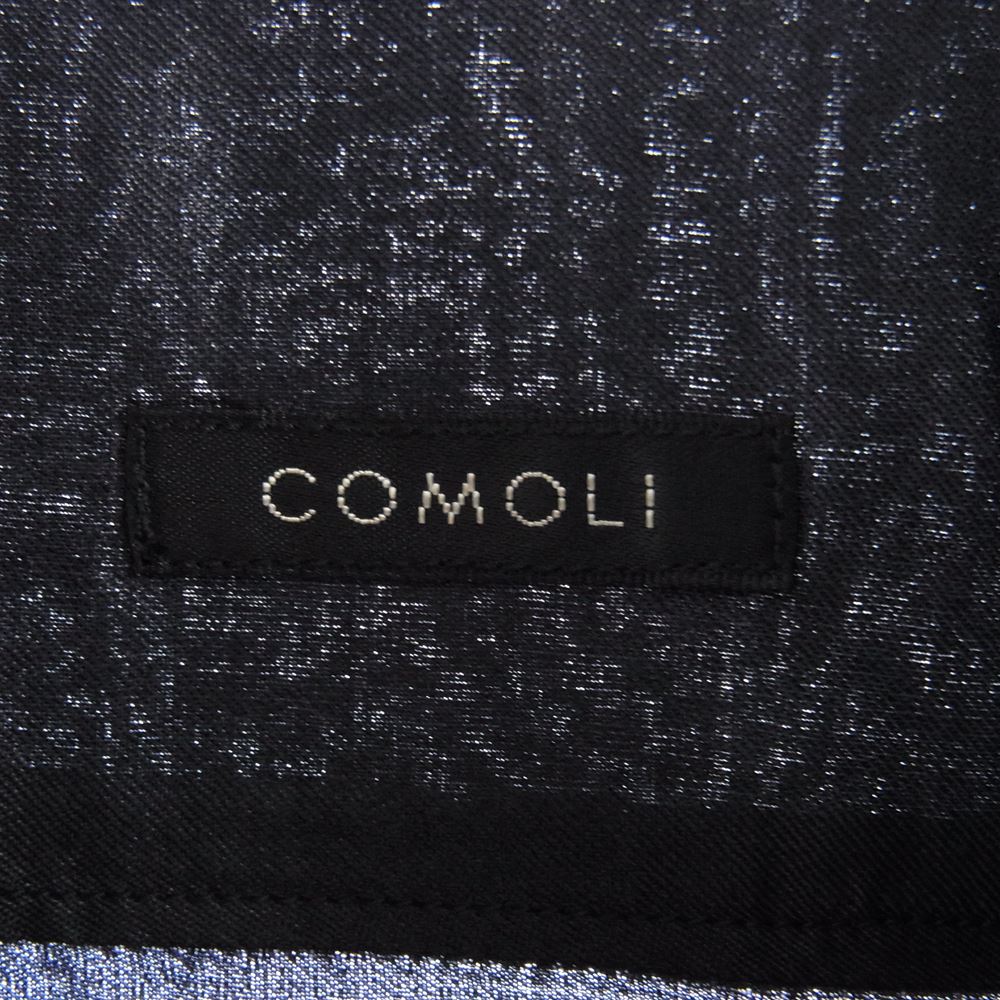 COMOLI コモリ 23SS X01-02016 ウールシルク プルオーバーシャツ ダークネイビー系 2【新古品】【未使用】【中古】
