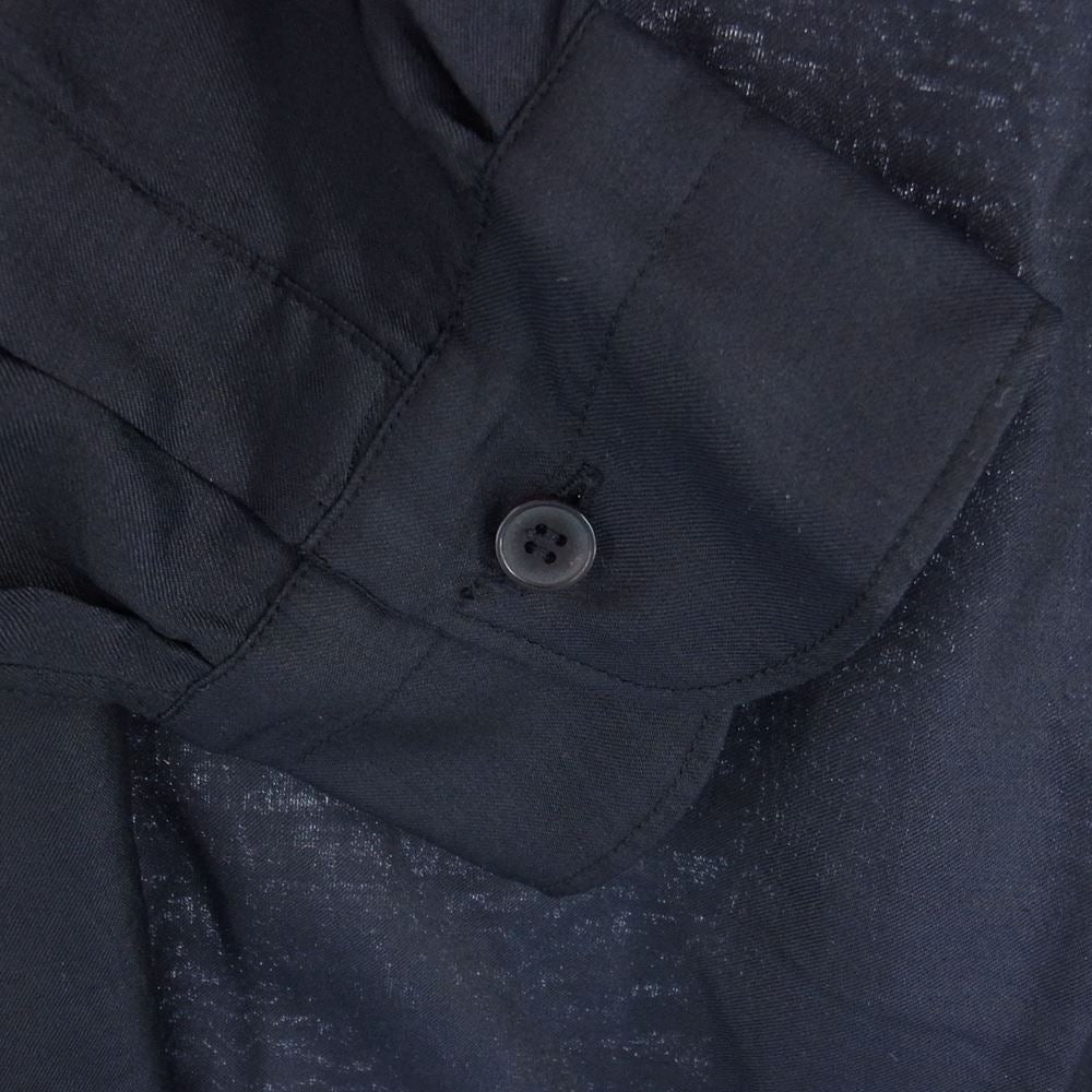 COMOLI コモリ 23SS X01-02016 ウールシルク プルオーバーシャツ ダークネイビー系 2【新古品】【未使用】【中古】