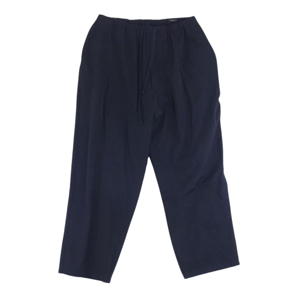 COMOLI コモリ 20SS  R01-03002 ウールギャバジン ドローストリング スラックス パンツ ダークネイビー系 2【中古】