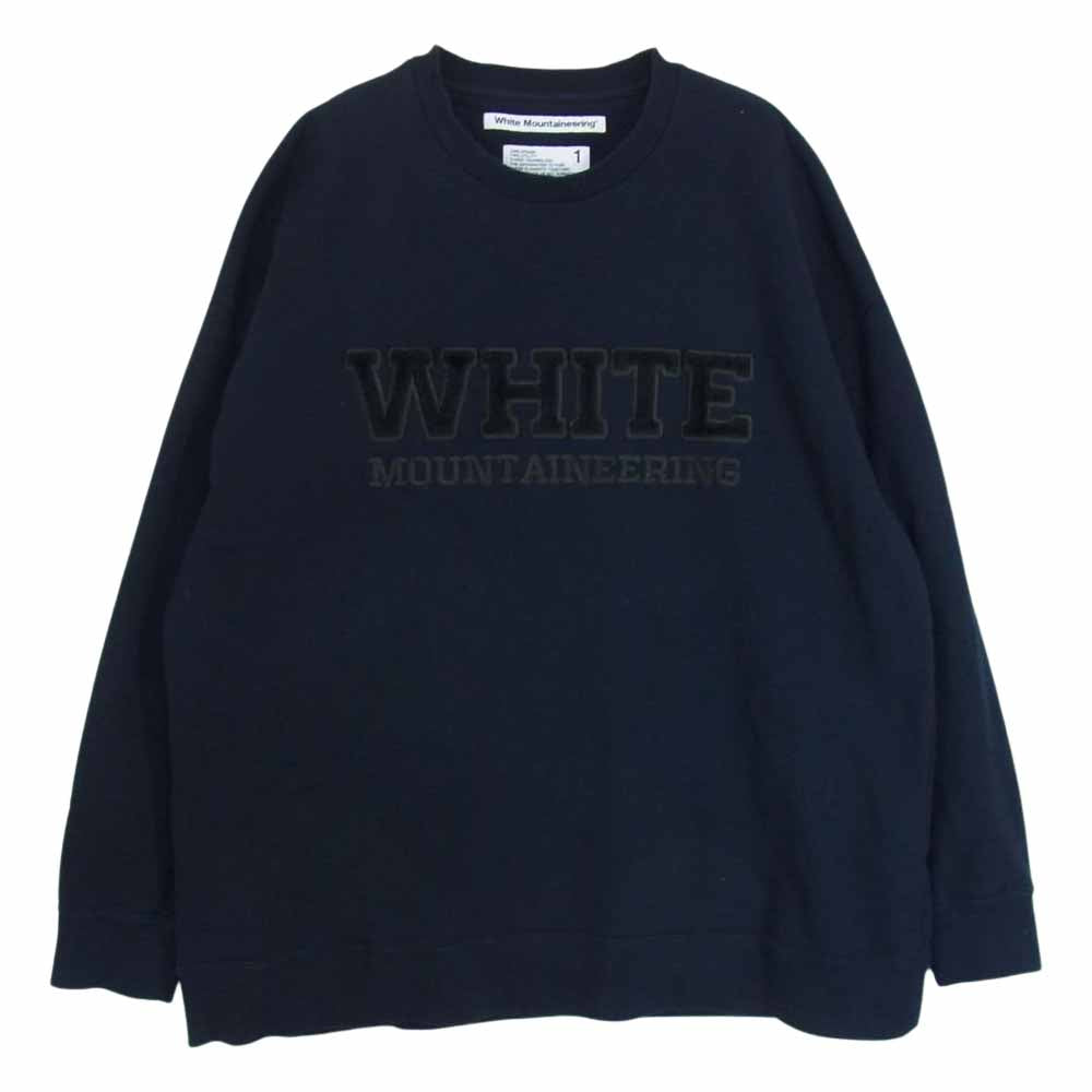 WHITE MOUNTAINEERING ホワイトマウンテニアリング WM2273515 SHAGGY EMBROIDERY CREW NECK PULLOVER シャギー 刺繍 クルーネック プルオーバー スウェット ネイビー系 1【中古】