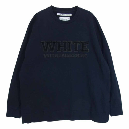WHITE MOUNTAINEERING ホワイトマウンテニアリング WM2273515 SHAGGY EMBROIDERY CREW NECK PULLOVER シャギー 刺繍 クルーネック プルオーバー スウェット ネイビー系 1【中古】