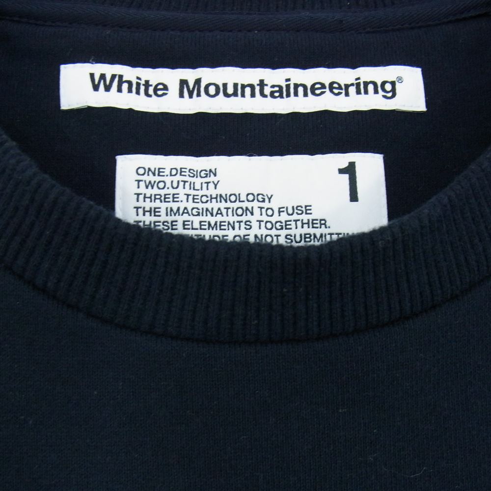WHITE MOUNTAINEERING ホワイトマウンテニアリング WM2273515 SHAGGY EMBROIDERY CREW NECK PULLOVER シャギー 刺繍 クルーネック プルオーバー スウェット ネイビー系 1【中古】