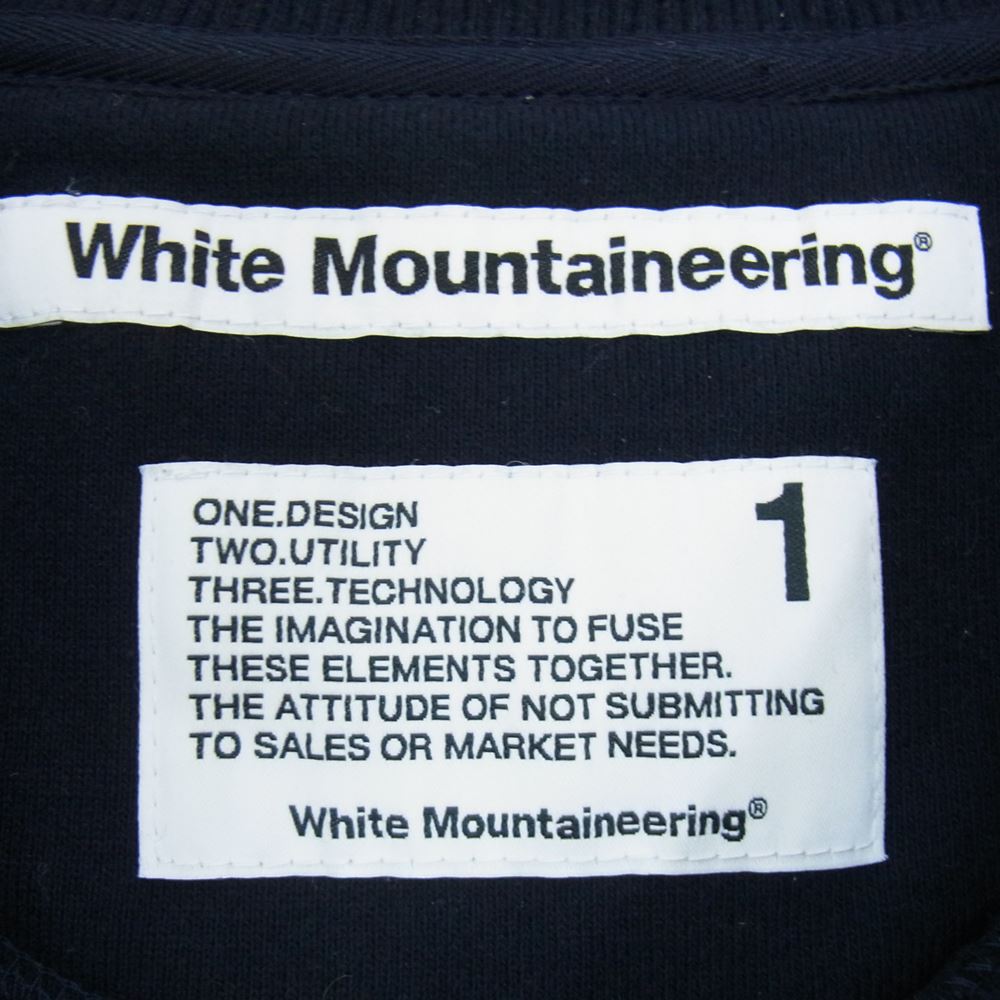 WHITE MOUNTAINEERING ホワイトマウンテニアリング WM2273515 SHAGGY EMBROIDERY CREW NECK PULLOVER シャギー 刺繍 クルーネック プルオーバー スウェット ネイビー系 1【中古】