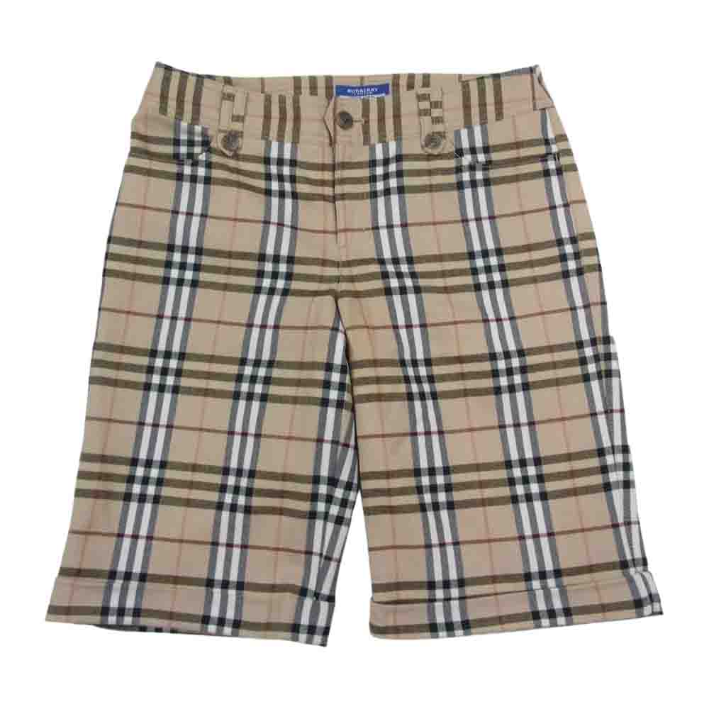 BURBERRY BLUE LABEL バーバリーブルーレーベル FQF76-628-52 バーバリー チェック ショーツ ベージュ系 38【中古】
