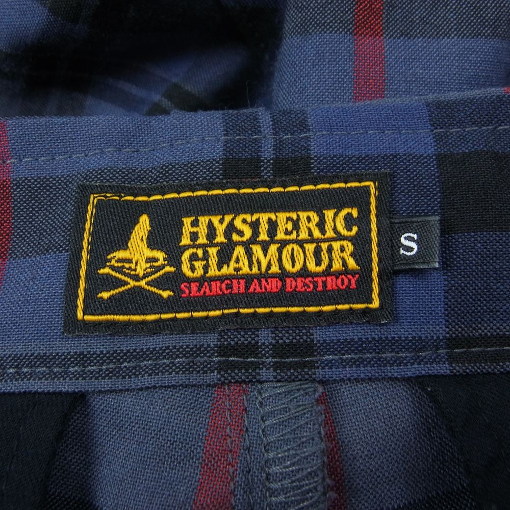 HYSTERIC GLAMOUR ヒステリックグラマー 02181AP02 ジップ スラックス ボンテージ パンツ  ネイビー系 S【中古】