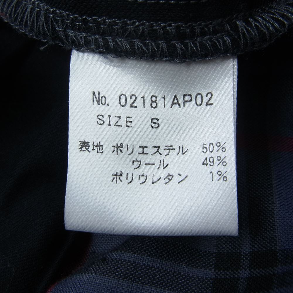 HYSTERIC GLAMOUR ヒステリックグラマー 02181AP02 ジップ スラックス ボンテージ パンツ  ネイビー系 S【中古】