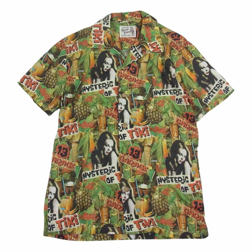 HYSTERIC GLAMOUR ヒステリックグラマー 0242AH07  TIKI総柄 アロハシャツ マルチカラー系 S【中古】