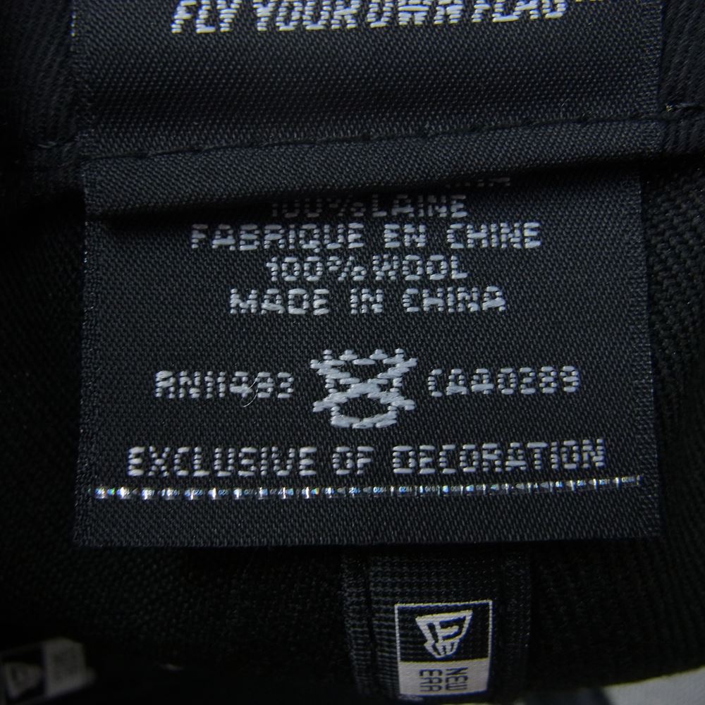 STUSSY ステューシー NEWERA ニューエラ ロゴ刺繍 キャップ 帽子 ブラック系 58.7cm【中古】