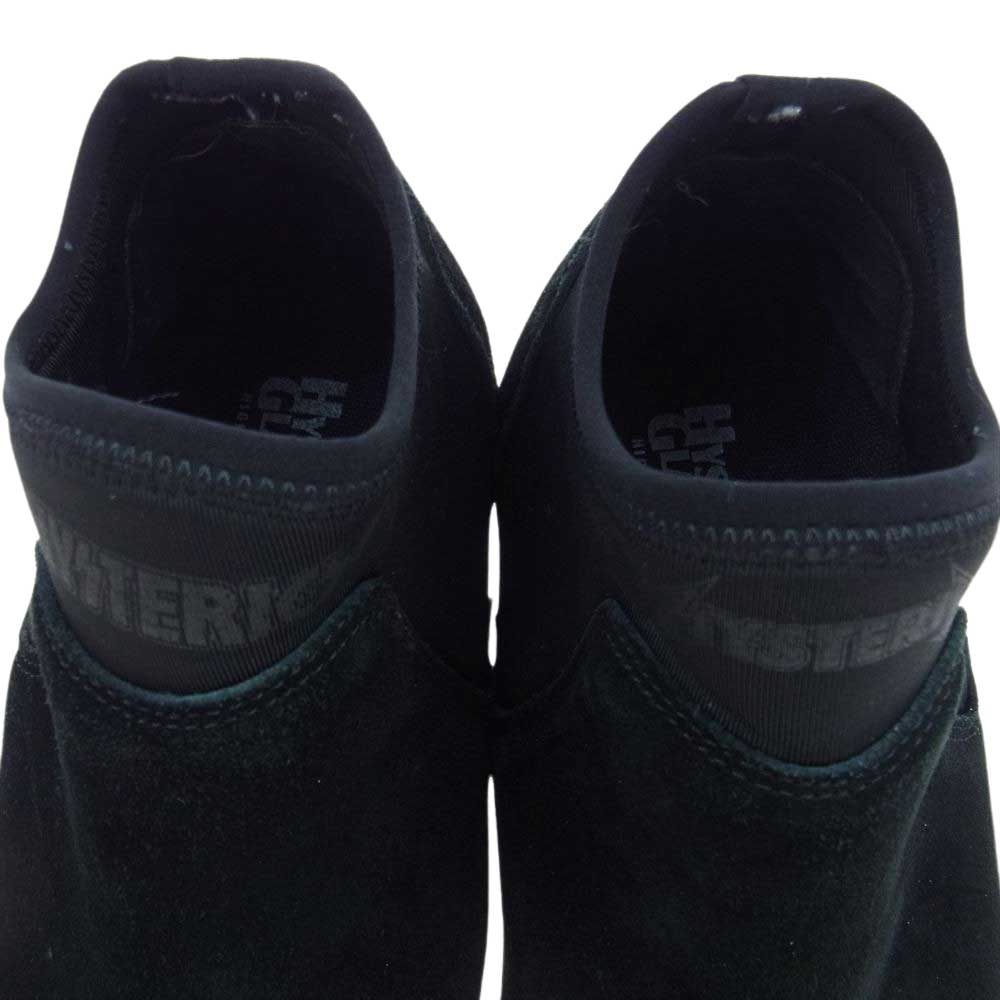 HYSTERIC GLAMOUR ヒステリックグラマー 02173QS04296 METAL LOGO pt スエードレザー スニーカー ブーツ ブラック系 26.0cm【中古】