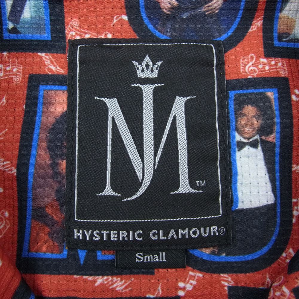 HYSTERIC GLAMOUR ヒステリックグラマー  02182AH03 マイケルジャクソン 総柄 開襟 半袖 シャツ  レッド系 S【中古】
