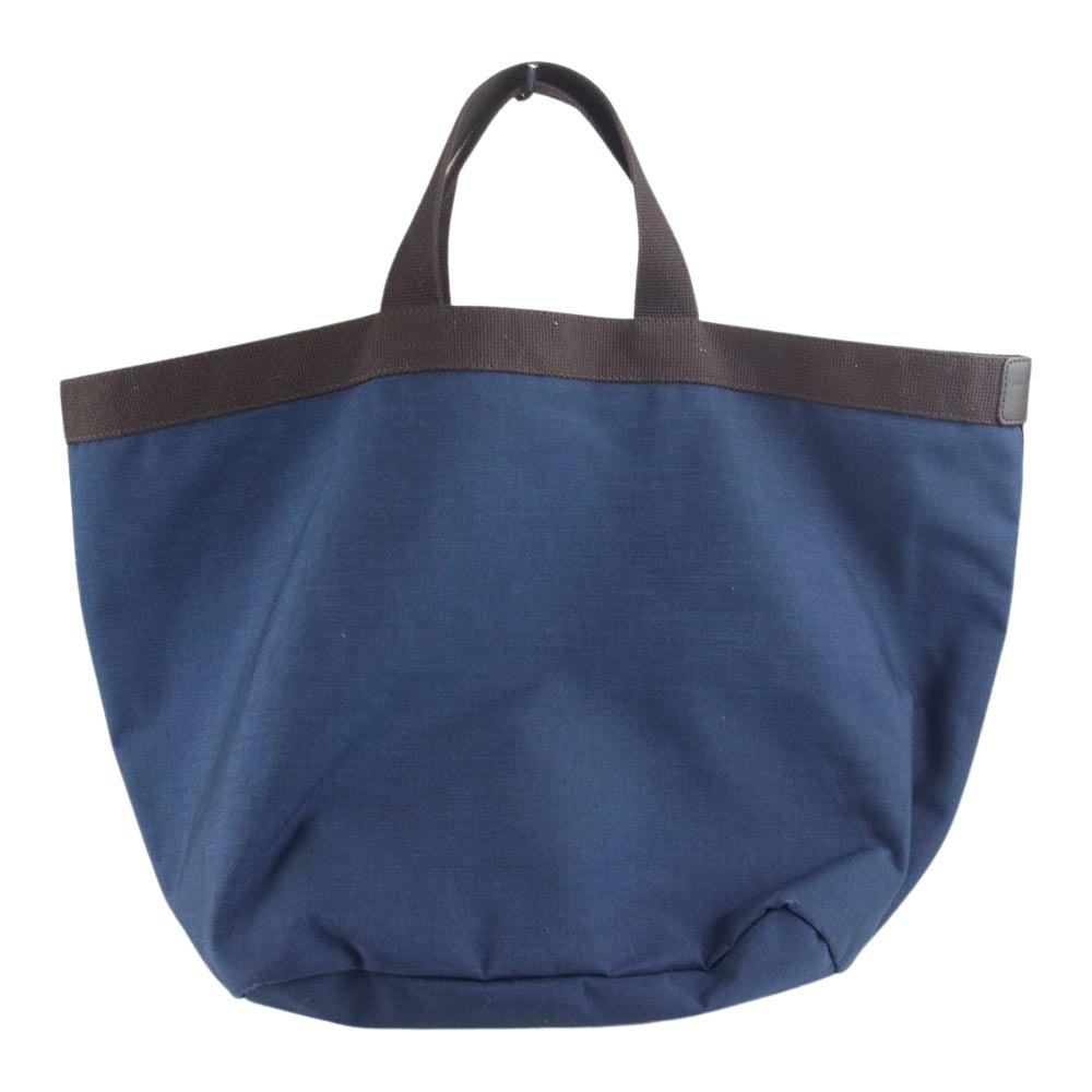 Herve Chapelier エルベ・シャプリエ 725C コーデュラ 舟型 トート バッグ L ネイビー モカ ネイビー系【中古】