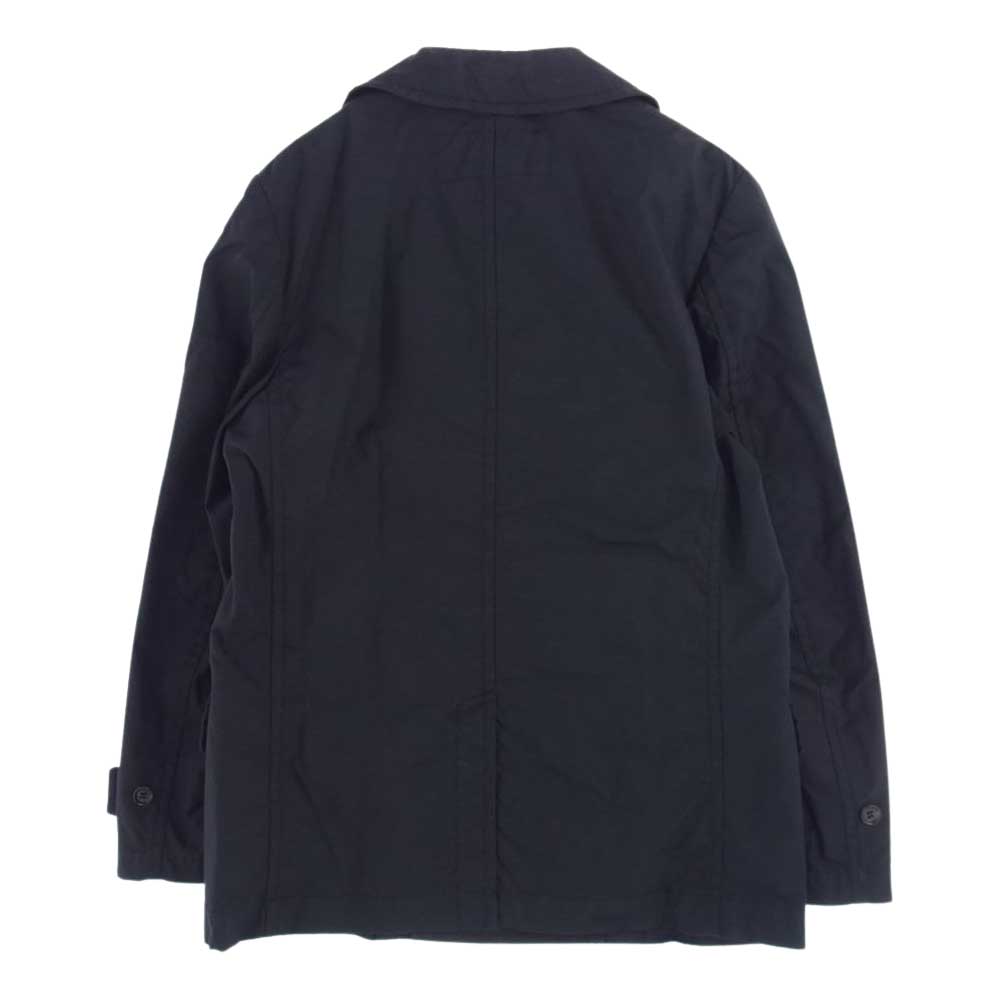 COMME des GARCONS HOMME コムデギャルソンオム 07AW HT-C017 AD2007 パッカリング加工 ナイロン トレンチ ショート Pコート ピーコート ブラック系 S【中古】