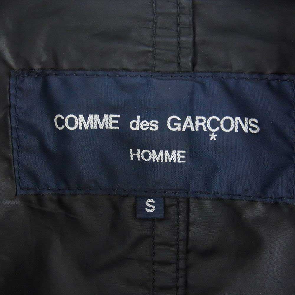COMME des GARCONS HOMME コムデギャルソンオム 07AW HT-C017 AD2007 パッカリング加工 ナイロン トレンチ ショート Pコート ピーコート ブラック系 S【中古】