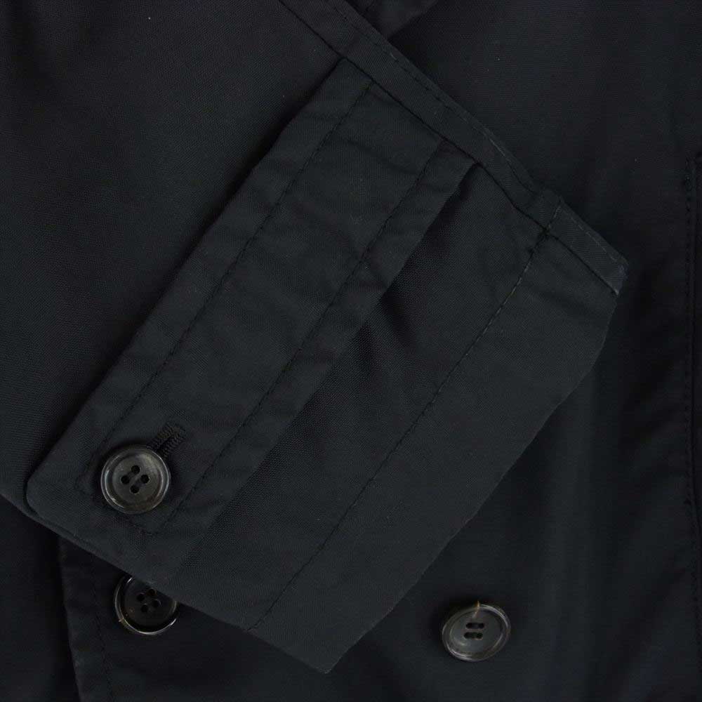 COMME des GARCONS HOMME コムデギャルソンオム 07AW HT-C017 AD2007 パッカリング加工 ナイロン トレンチ ショート Pコート ピーコート ブラック系 S【中古】
