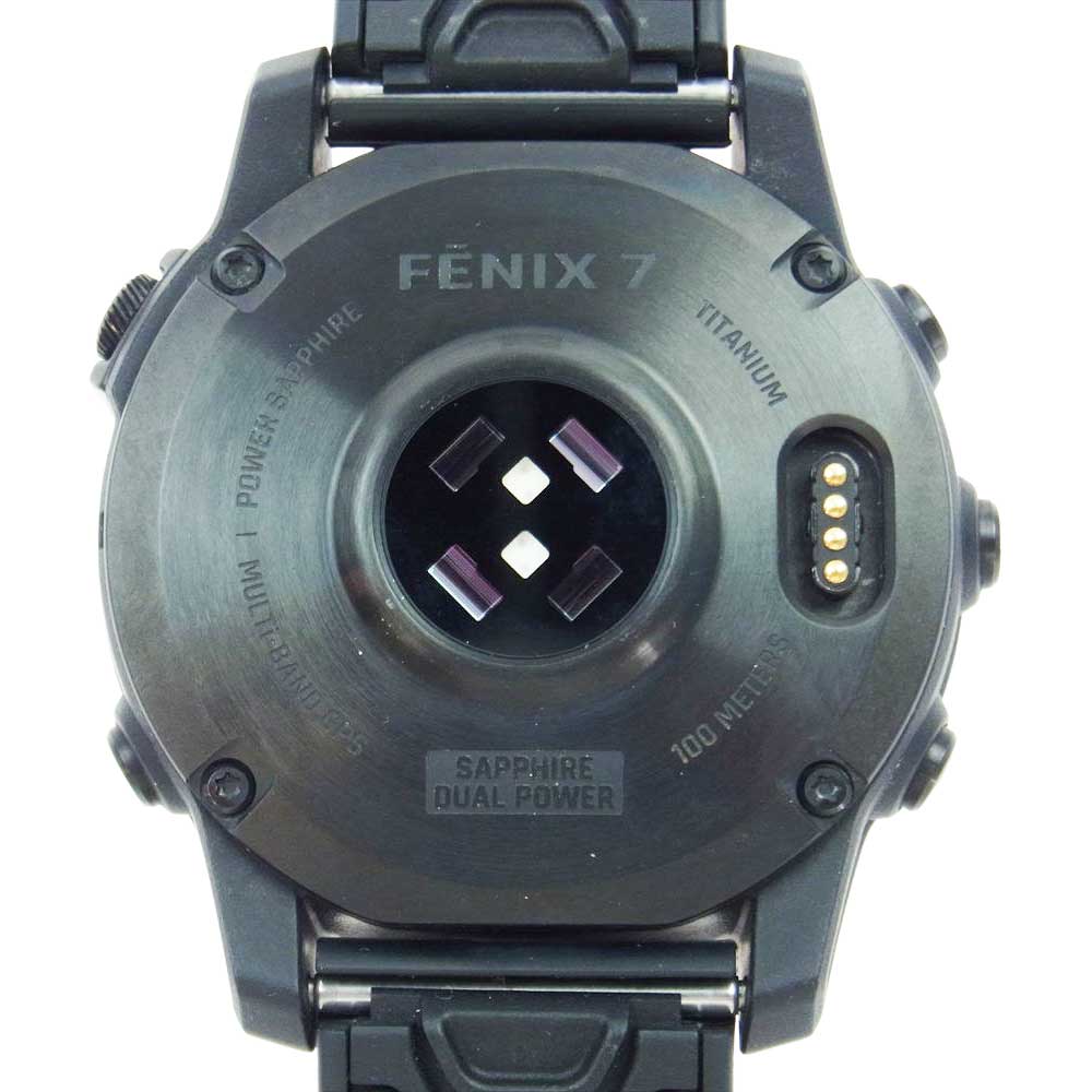ガーミン 010-02540-46 fenix 7 Sapphire Dual Power デュアルパワー ソーラー スマート ウォッチ 腕時計 ブラック系【中古】