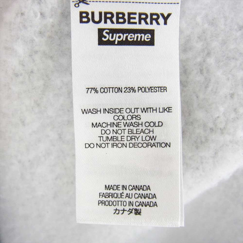 Supreme シュプリーム Burberry 22SS Box Logo Hooded Sweatshirt
