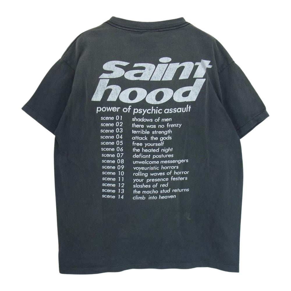 NEIGHBORHOOD ネイバーフッド SAINTMXXXXXX セントマイケル STHD_SS TEE/BIKE 23119SMN-CSM01S スカル バイク USED加工 半袖 Tシャツ グレー系 S【極上美品】【中古】