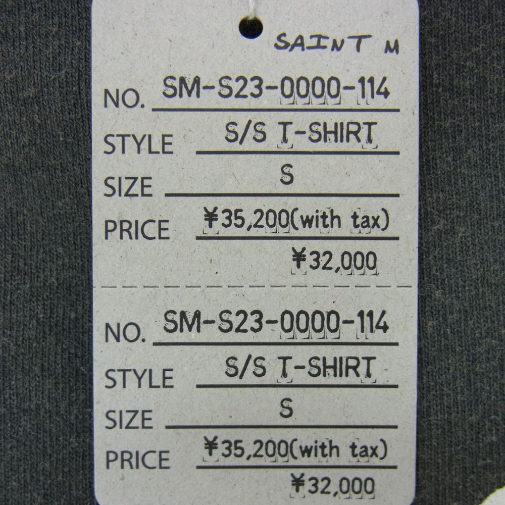 NEIGHBORHOOD ネイバーフッド SAINTMXXXXXX セントマイケル STHD_SS TEE/BIKE 23119SMN-CSM01S スカル バイク USED加工 半袖 Tシャツ グレー系 S【極上美品】【中古】