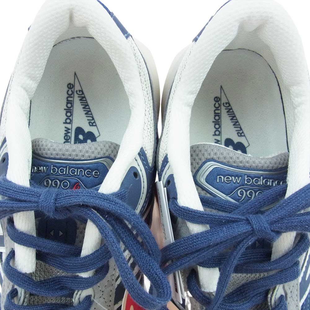 NEW BALANCE ニューバランス U990TC6 990 V6 スニーカー グレー系 ネイビー系 25.5cm【新古品】【未使用】【中古】