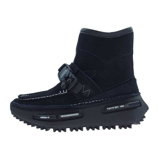 NEIGHBORHOOD ネイバーフッド × adidas アディダス ID1708 NMD S1 N BOOTS ハイカット スエード ブーツ スニーカー ブラック系 25.5cm【新古品】【未使用】【中古】