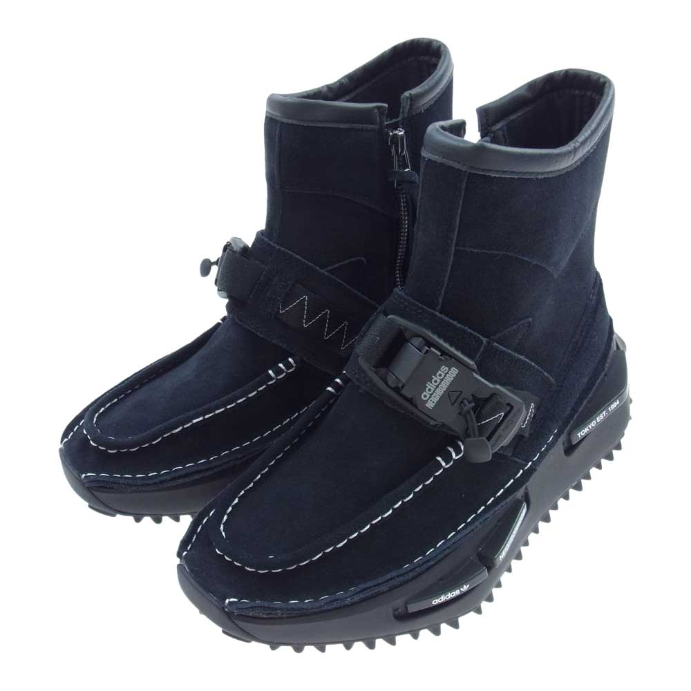 NEIGHBORHOOD ネイバーフッド × adidas アディダス ID1708 NMD S1 N BOOTS ハイカット スエード ブーツ スニーカー ブラック系 25.5cm【新古品】【未使用】【中古】