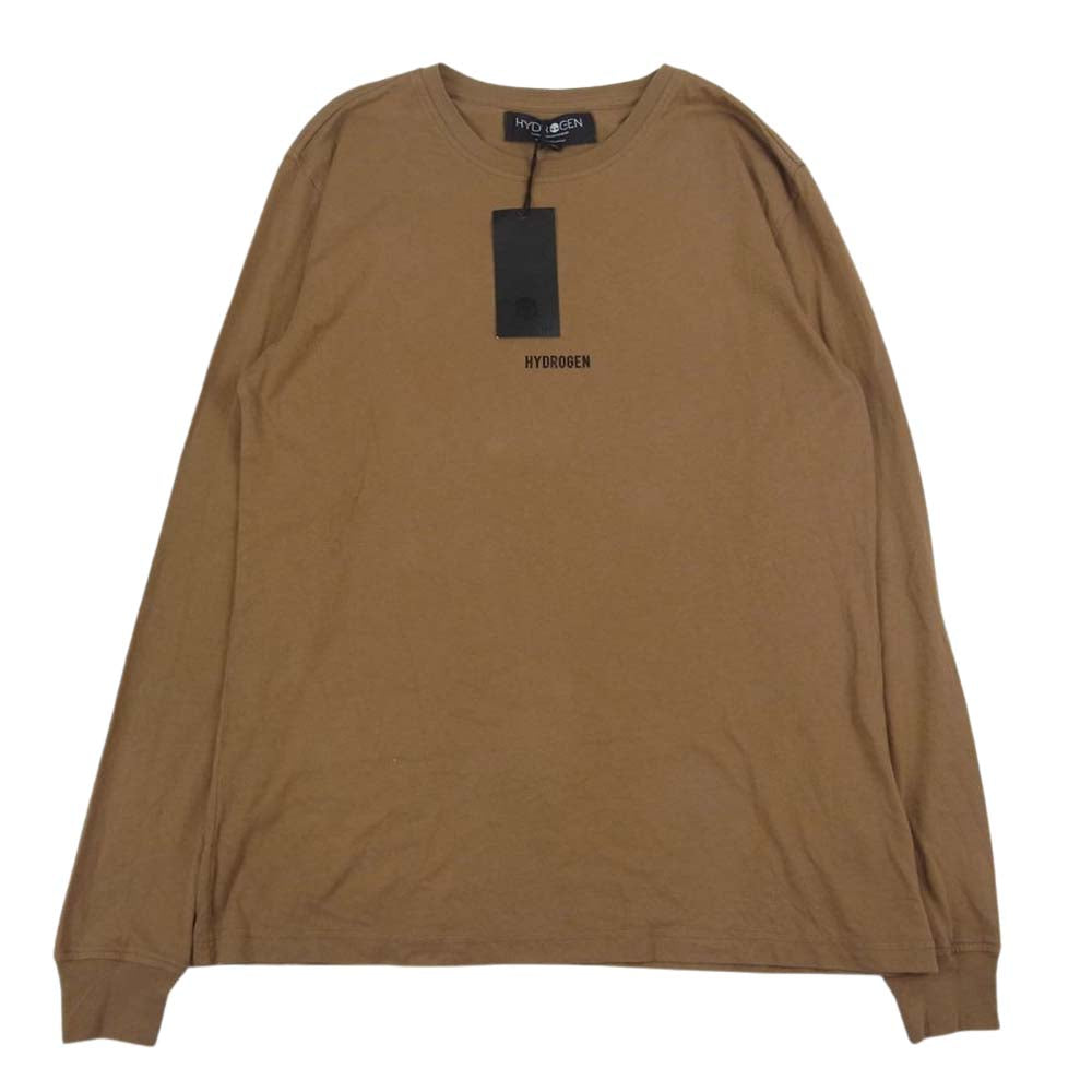 ハイドロゲン 国内正規品 TEE LS ロゴ 長袖 Tシャツ ブラウン系 M【美品】【中古】