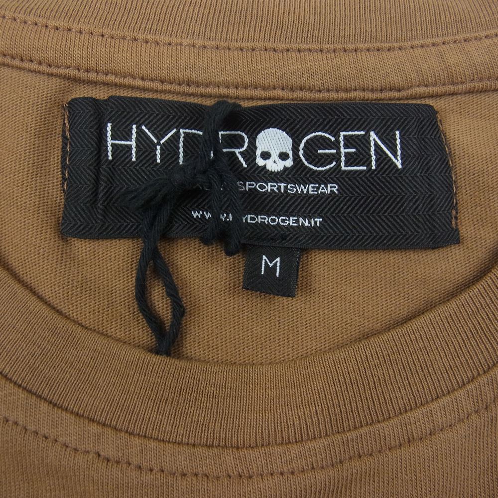 ハイドロゲン 国内正規品 TEE LS ロゴ 長袖 Tシャツ ブラウン系 M【美品】【中古】