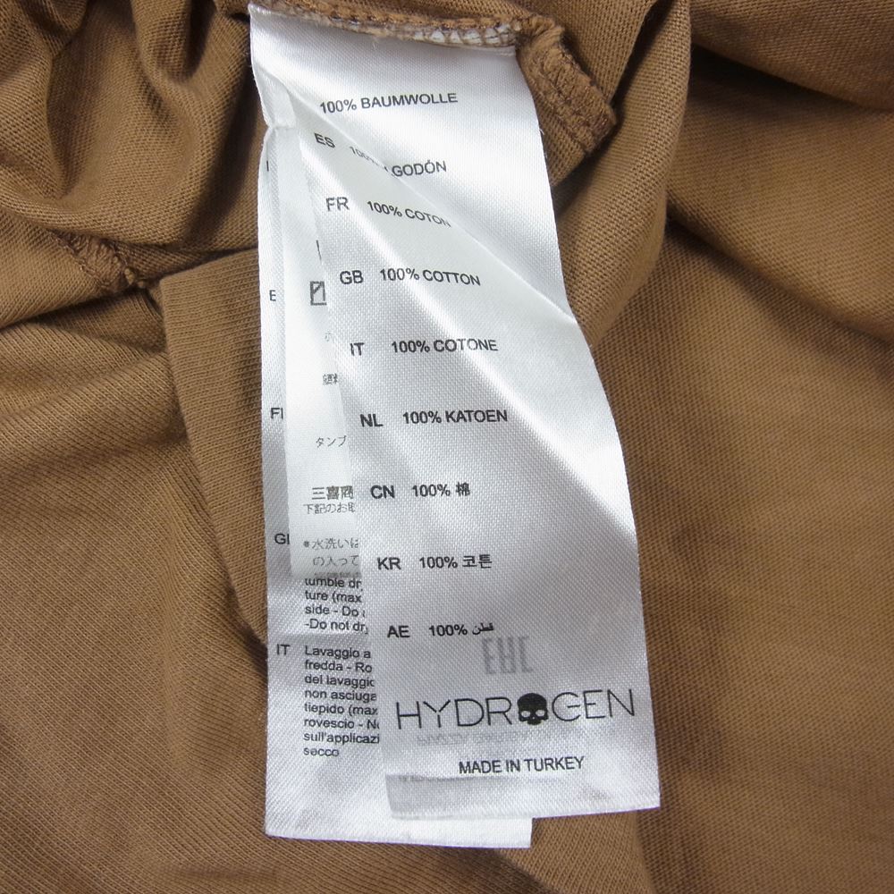ハイドロゲン 国内正規品 TEE LS ロゴ 長袖 Tシャツ ブラウン系 M【美品】【中古】