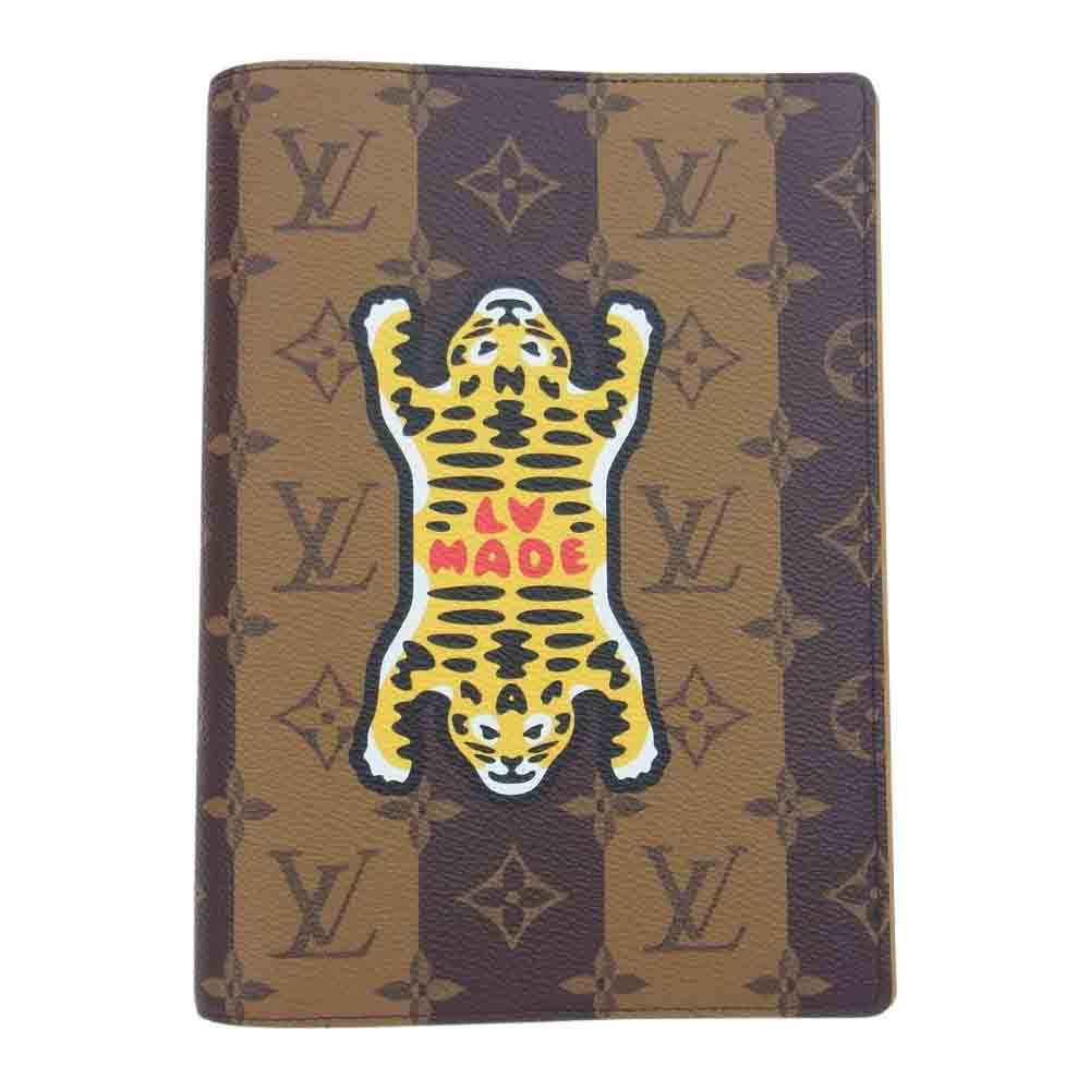 LOUIS VUITTON ルイ・ヴィトン 22SS  GI0720  × NIGO ニゴ ヴァージルアブロー ブックカバー クヴェルテュール モノグラム ブラウン系【美品】【中古】