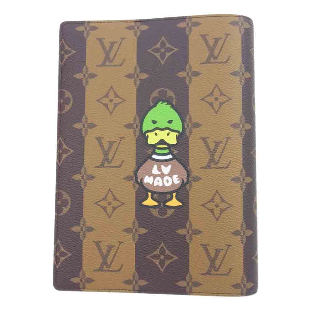 LOUIS VUITTON ルイ・ヴィトン 22SS  GI0720  × NIGO ニゴ ヴァージルアブロー ブックカバー クヴェルテュール モノグラム ブラウン系【美品】【中古】