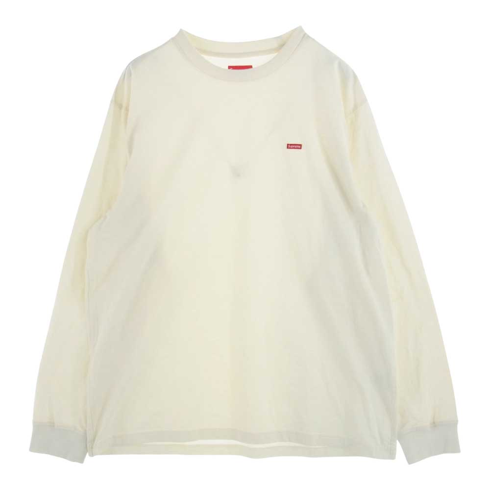 Supreme シュプリーム 23SS Small Box L/S Tee Oatmeal スモール ボックス ロゴ 長袖 Tシャツ オートミール オフホワイト系 L【中古】