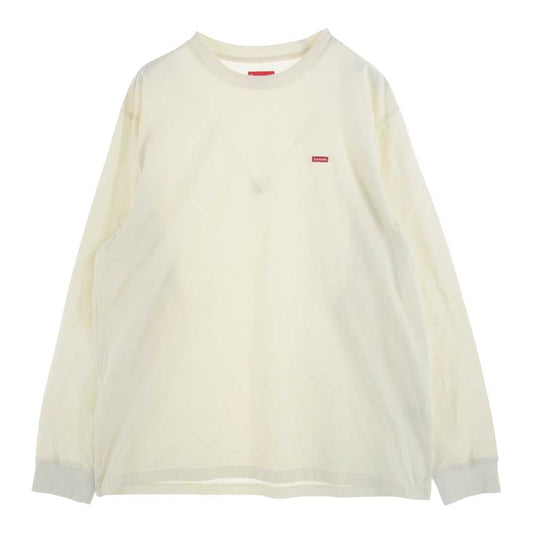 Supreme シュプリーム 23SS Small Box L/S Tee Oatmeal スモール ボックス ロゴ 長袖 Tシャツ オートミール オフホワイト系 L【中古】